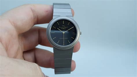 c1984 IWC Porsche Design titanium bracelet watch. Model 